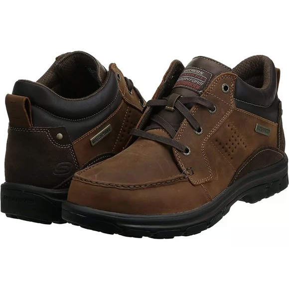 Men’s Skechers Boots Shoe  Chukka Leather Waterproof  Sz 8 no box Never Worn - Picture 7 of 7